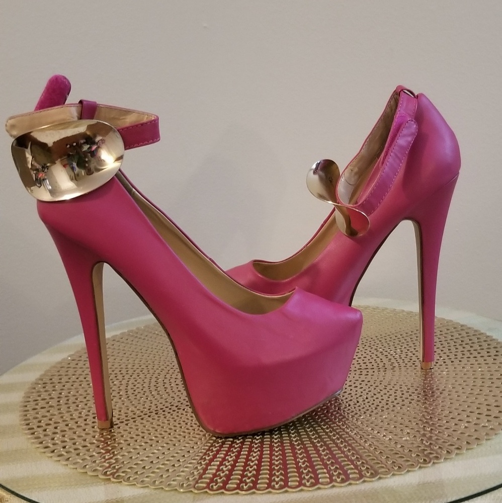 Fushia Platform heels